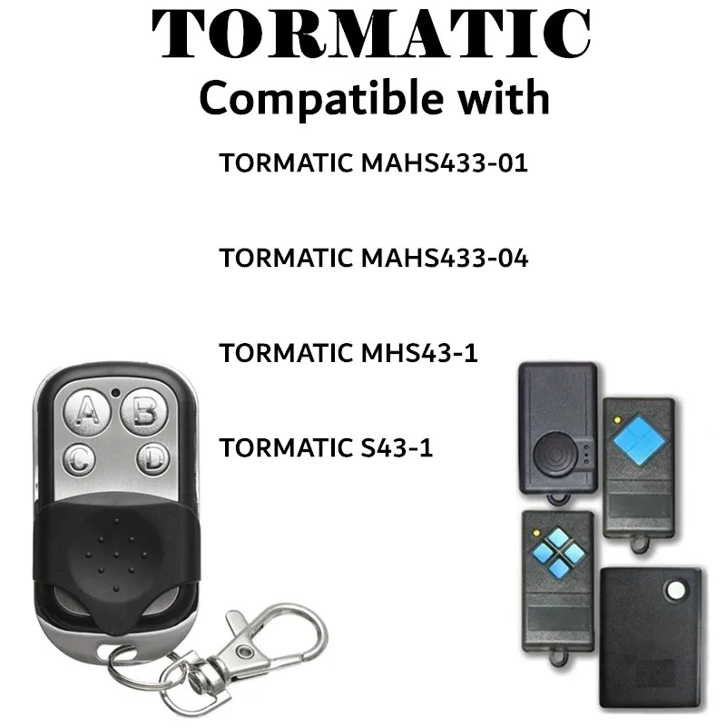 1pcs TORMATIC HS43-1E, HS43-2E,HS43-3E,HS43-4E compatible handheld transmitter,433mhz learning remote control
1pcs TORMATIC HS43-1E, HS43-2E,HS43-3E,HS43-4E compatible handheld transmitter,433mhz learning remote control