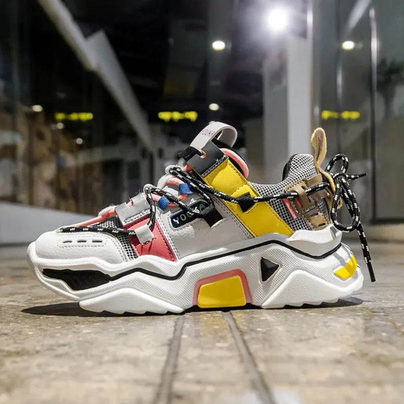 2020 Women Platform Chunky Sneakers 5cm high lace-up Casual Vulcanize Shoes luxury Designer Old Dad female fashion Sneakers
2020 Women Platform Chunky Sneakers 5cm high lace-up Casual Vulcanize Shoes luxury Designer Old Dad female fashion Sneakers