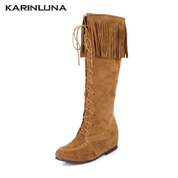 Fashion Brand New High Quality woman shoes Leisure Flat with Round Toe Flock Knee High Fringe Increase Internal Female Boots
Fashion Brand New High Quality woman shoes Leisure Flat with Round Toe Flock Knee High Fringe Increase Internal Female Boots