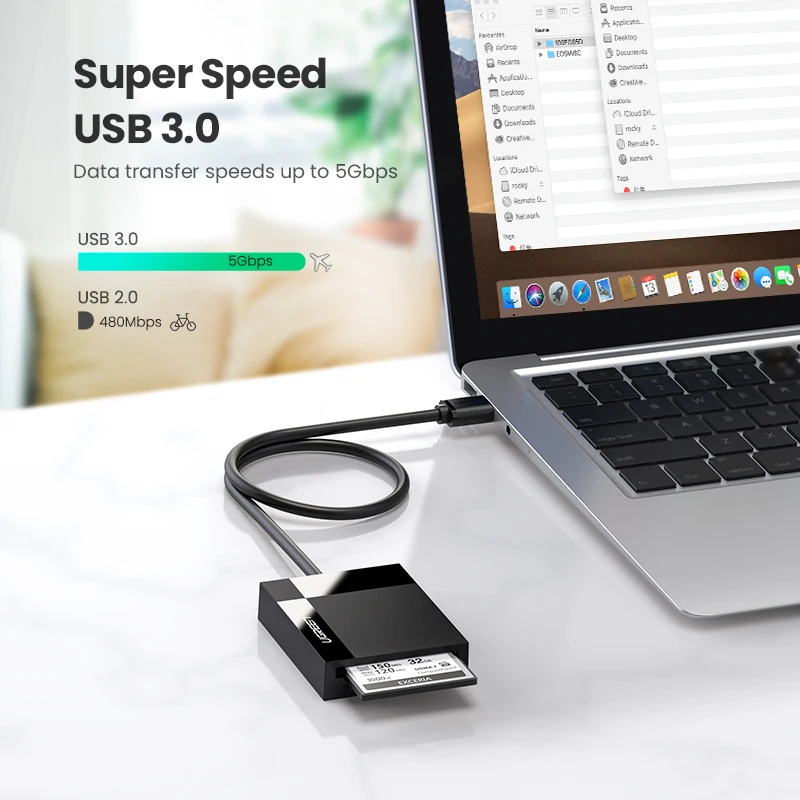 Ugreen USB 3 0 кардридер SD Micro TF CF MS Compact Flash Card адаптер для ноутбука мульти 4 в 1