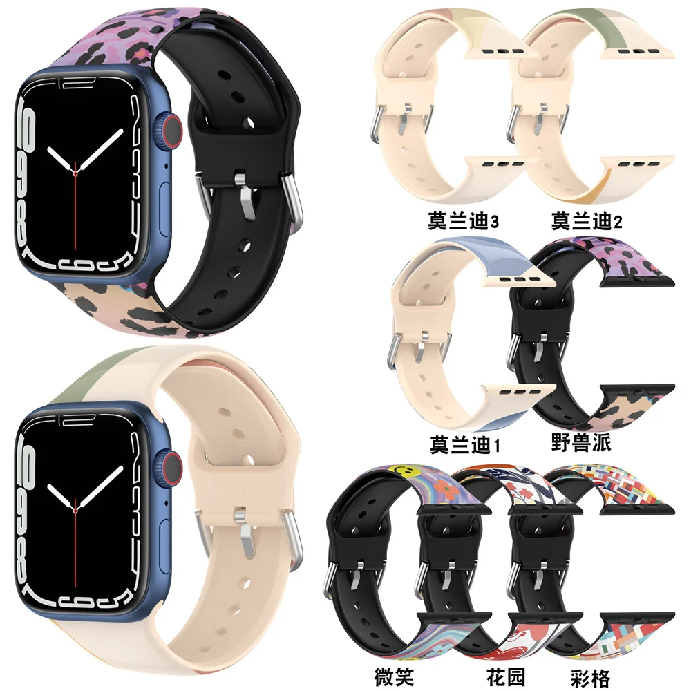 Silicone Strap For Apple Watch Band 45mm 41mm 44mm 40mm 38mm 42mm Smartwatch Sports Watchband Belt Bracelet i Watch 7 6 SE 5 3 4
Silicone Strap For Apple Watch Band 45mm 41mm 44mm 40mm 38mm 42mm Smartwatch Sports Watchband Belt Bracelet i Watch 7 6 SE 5 3 4
