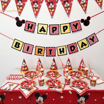 Disney Mickey Mouse Mickey Party Disposable Tableware Plate Cup Tablecloth Kids Birthday Party Baby Shower Decorations Supplies
Disney Mickey Mouse Mickey Party Disposable Tableware Plate Cup Tablecloth Kids Birthday Party Baby Shower Decorations Supplies