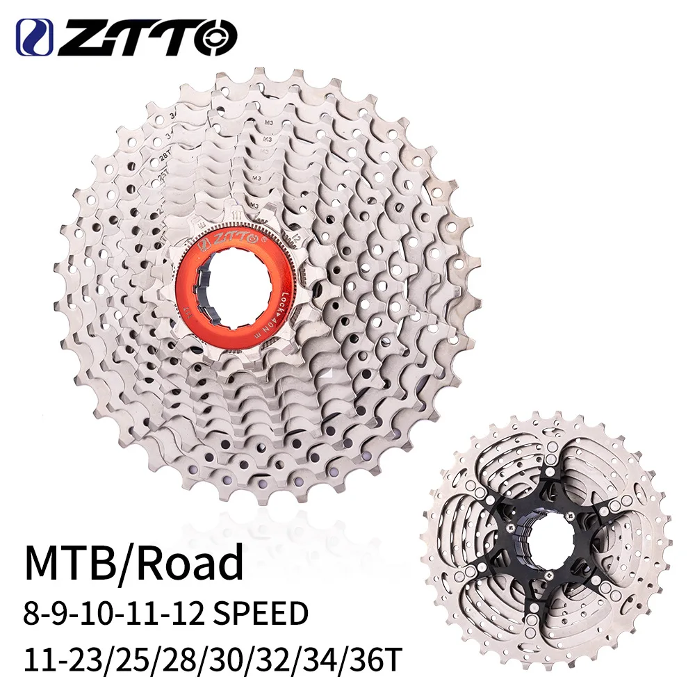 Фото Кассета велосипедная ZTTO MTB 8 9 10 11 скоростей звездочка 23 25 28 30 32 34T складная Шестерня
