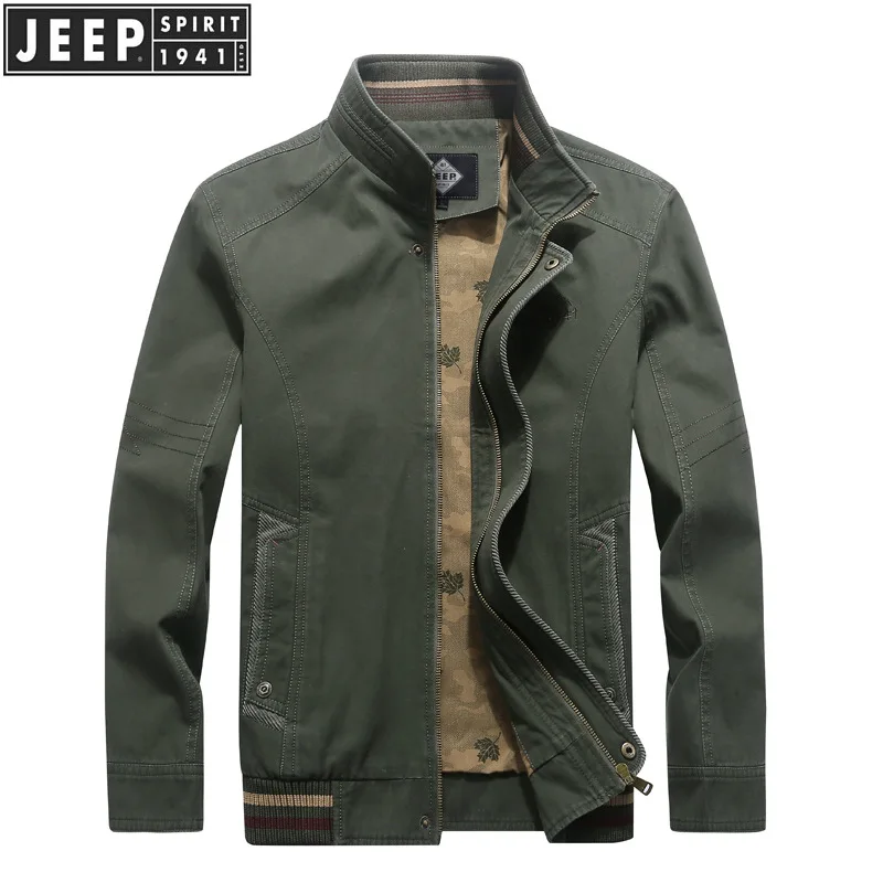 JEEP SPIRIT Autumn Jacket Men Leisure Military Cotton Coat Male Plus Size M-4XL Stand Collar Windbreaker Mens Jackets And Coats
JEEP SPIRIT Autumn Jacket Men Leisure Military Cotton Coat Male Plus Size M-4XL Stand Collar Windbreaker Mens Jackets And Coats