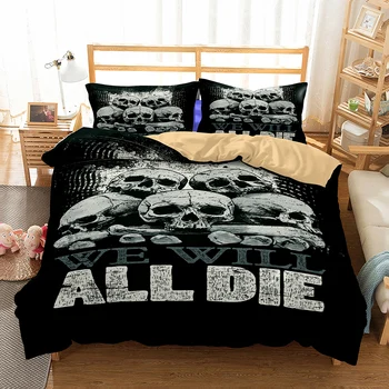 BEST.WENSD Duvet sets we will all die bedding set skull queen size comforter sets bed linen duvet cover set Halloween Decoration
BEST.WENSD Duvet sets we will all die bedding set skull queen size comforter sets bed linen duvet cover set Halloween Decoration