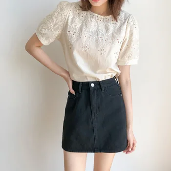 Summer Dobby Hollow Out Shirt Women 2020 Summer Plain Simple Style Lady Shirts Woman Blouse
Summer Dobby Hollow Out Shirt Women 2020 Summer Plain Simple Style Lady Shirts Woman Blouse