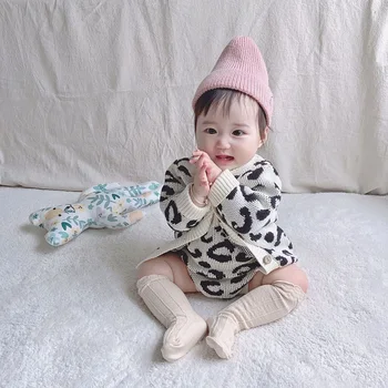 Fashion Newborn Baby Boy Girl Leopard Clothes Long Sleeve Single Breasted Sweater Tops Knitted Bodysuit 2PCS Autumn Clothes
Fashion Newborn Baby Boy Girl Leopard Clothes Long Sleeve Single Breasted Sweater Tops Knitted Bodysuit 2PCS Autumn Clothes