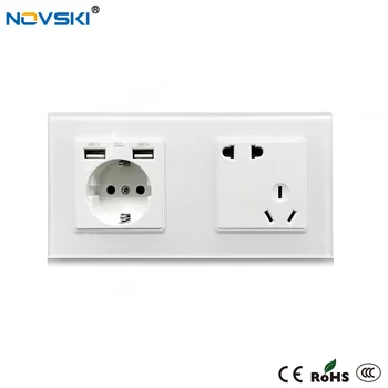 NOVSKI crystal wall socket for smart xiaomi gateway 10A 5-hole Electrical socket, 2.1A usb 16A schuko F socket, 2020 new arrival
NOVSKI crystal wall socket for smart xiaomi gateway 10A 5-hole Electrical socket, 2.1A usb 16A schuko F socket, 2020 new arrival
