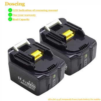 Doscing For Makita BL1430B 14.4V 6000mAh Li-ion Rechargeable Bateria with LED Power Tools Replacement Battery BL1430 BL1415
Doscing For Makita BL1430B 14.4V 6000mAh Li-ion Rechargeable Bateria with LED Power Tools Replacement Battery BL1430 BL1415
