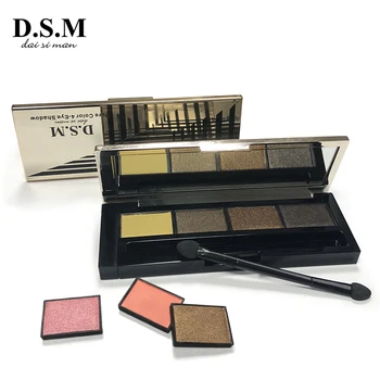 D.S.M Professional Eye Shadow DIY Replaceable Combined 4 Perfect Shades Palette Matte Glitter Colorful Cosmetic Makeup Eyeshadow 
D.S.M Professional Eye Shadow DIY Replaceable Combined 4 Perfect Shades Palette Matte Glitter Colorful Cosmetic Makeup Eyeshadow
