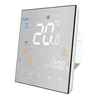 Smart Home Thermostat Programmable Electric Heating Brushed Metal LCD Large Screen Touch Screen Environmental Protection
Smart Home Thermostat Programmable Electric Heating Brushed Metal LCD Large Screen Touch Screen Environmental Protection