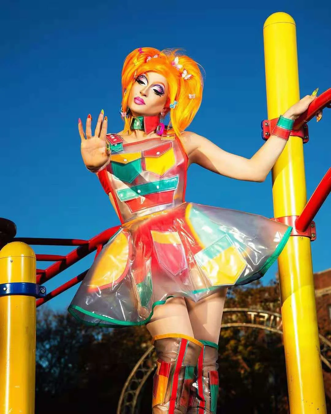 Платье для ночного клуба, танца на шесте, женское сценическое милое ретро-платье для певицы, Прозрачная Юбка конфетного цвета, костюм для джазовых танцев Gogo 
Платье для ночного клуба, танца на шесте, женское сценическое милое ретро-платье для певицы, Прозрачная Юбка конфетного цвета, костюм для джазовых танцев Gogo