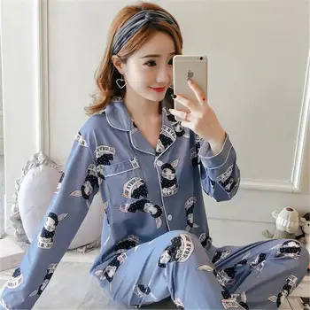 Spring Summer Pajama Sets For Women Cute Rabbit Print Lapel Loose Pyjamas For Girl Casual Comfortable Sleepwear
Spring Summer Pajama Sets For Women Cute Rabbit Print Lapel Loose Pyjamas For Girl Casual Comfortable Sleepwear