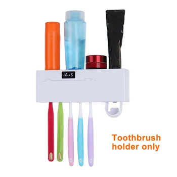 Storage Rack Household Toothbrush Sterilizer Holder Clock Organizer Bathroom Accessories Wall Mounted With Toothpaste Squeezer
Storage Rack Household Toothbrush Sterilizer Holder Clock Organizer Bathroom Accessories Wall Mounted With Toothpaste Squeezer