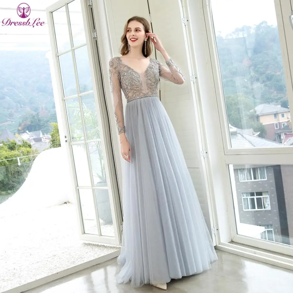 2020 New Listing Elegant A-Line Evening Dresses With Hand-Beading Backless Long Sleeve Evening Dress Sexy Transparent Party Gown
2020 New Listing Elegant A-Line Evening Dresses With Hand-Beading Backless Long Sleeve Evening Dress Sexy Transparent Party Gown