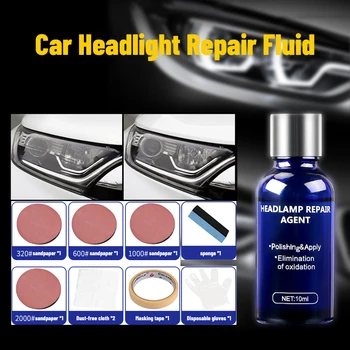10ML Car Headlights Liquid Repair Agent Ceramic Coat Super Hydrophobic Glass Polishing Coating Liquid Repair Tool Set
10ML Car Headlights Liquid Repair Agent Ceramic Coat Super Hydrophobic Glass Polishing Coating Liquid Repair Tool Set
