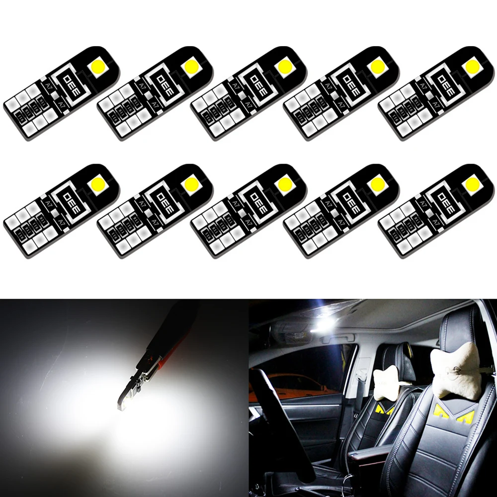 

10pcs T10 W5W Canbus Car LED Bulb 194 168 Light for Toyota RAV4 Yaris Corolla Avensis Prius C Interior Lamp 6000K White 12V