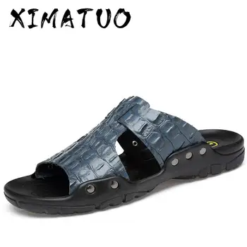 Plus Size 38-52 Summer Men'S Shoes Genuine Leather Crocodile Men Sandals Classic Men Flip Flops Slippers Beach Shoes Men
Plus Size 38-52 Summer Men'S Shoes Genuine Leather Crocodile Men Sandals Classic Men Flip Flops Slippers Beach Shoes Men