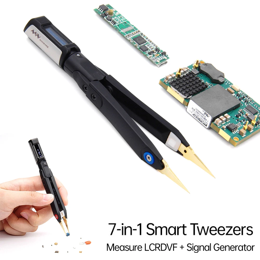 WAKYME DT71 Mini Digital Tweezers Smart SMD Tester Portable LCR Meter Diode Resistor Capacitor Multimeter 10KHz Signal Generator
WAKYME DT71 Mini Digital Tweezers Smart SMD Tester Portable LCR Meter Diode Resistor Capacitor Multimeter 10KHz Signal Generator