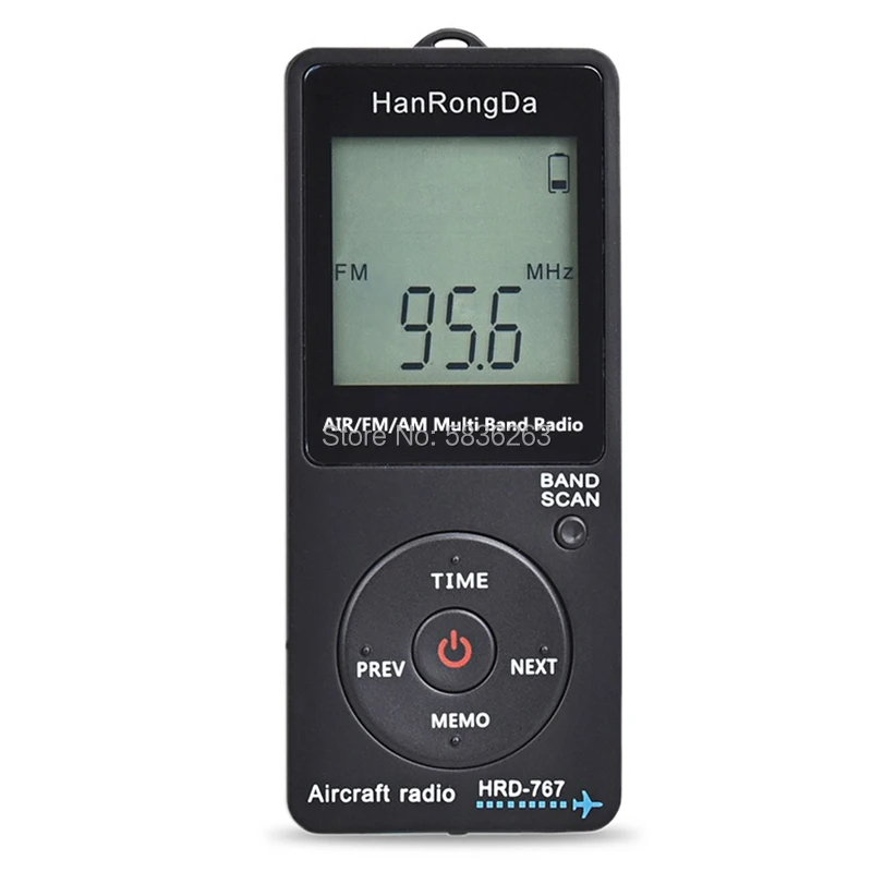 HRD-767 Mini AIR / FM / AM Radio Airplane Band Receiver Portable LCD Display Button FM Built-in Lithium Battery Stereo Radio
HRD-767 Mini AIR / FM / AM Radio Airplane Band Receiver Portable LCD Display Button FM Built-in Lithium Battery Stereo Radio