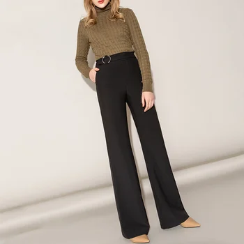 Wide Leg Female Long Pants 2020 Spring New Loose High Waist Pants Black Casual Straight Pants Streetwear Harajuku Clothes 
Wide Leg Female Long Pants 2020 Spring New Loose High Waist Pants Black Casual Straight Pants Streetwear Harajuku Clothes