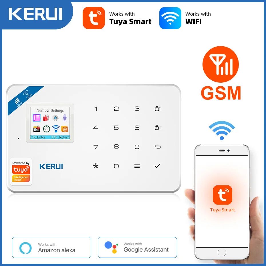 KERUI W181 панель управления Tuya WIFI GSM домашняя охранная сигнализация система двери