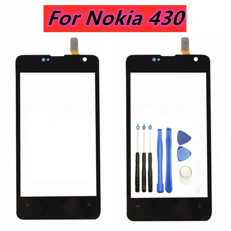Фото 4.0" Housing glass touch screen Panel For Nokia Lumia 430 N430 RM-1099 LCD digitizer Sensor Outer Glass Lens | Мобильные