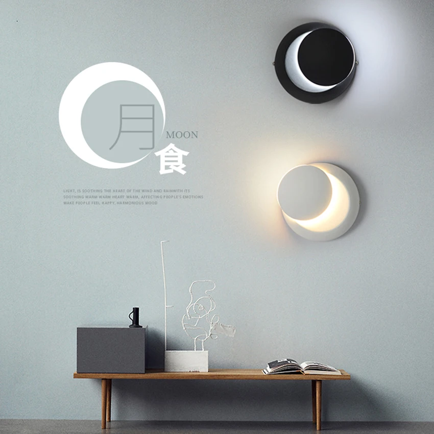 Nordic LED Rotatable Black White Moon Wall Lights Lighting Retro Indoor Loft Aisle Corridor Decor Lamp Bedroom Bedside Luminaire
Nordic LED Rotatable Black White Moon Wall Lights Lighting Retro Indoor Loft Aisle Corridor Decor Lamp Bedroom Bedside Luminaire