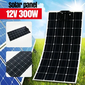 12V 300W Solar Panel Battery Charger Solar Cell Monocrystalline Flexible Kit Complete Efficient Solar Power System Camping Car
12V 300W Solar Panel Battery Charger Solar Cell Monocrystalline Flexible Kit Complete Efficient Solar Power System Camping Car