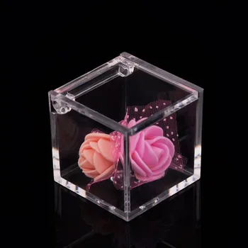 

6/12pcs Plastic Transparent Cube Wedding Favor Candy Box Packaging Storage Case Baby Shower Wedding Birthday Party Guest Gifts