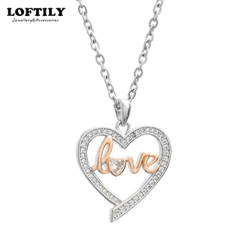 2020 New Jewelry Necklace Copper plated silver color with diamonds Love Heart Pendant For Woman Lady Girl Christmas Gift
2020 New Jewelry Necklace Copper plated silver color with diamonds Love Heart Pendant For Woman Lady Girl Christmas Gift