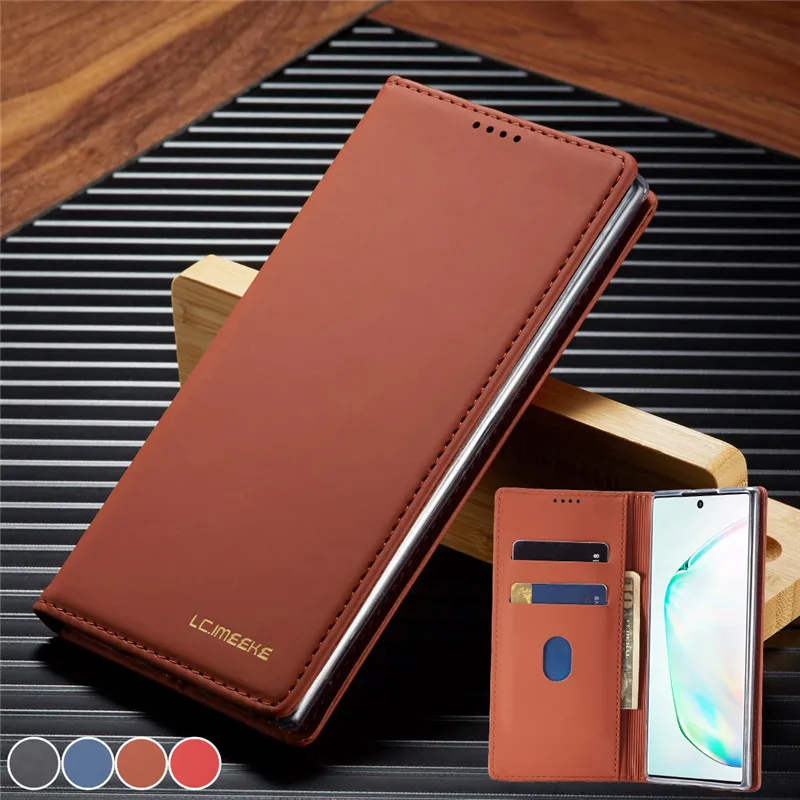 Магнитный кожаный чехол для Samsung Galaxy Note 10 Plus кошелек S20 Ultra S10 S9 S8 чехлы телефонов