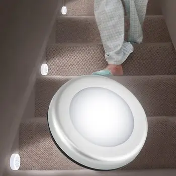 6 LED Smart Motion Sensor Round Night Light Cabinet Corridor Garden Stair Bedside Lamp
6 LED Smart Motion Sensor Round Night Light Cabinet Corridor Garden Stair Bedside Lamp