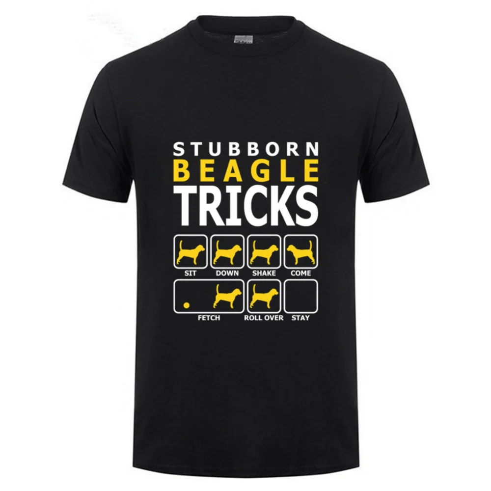 Классические мужские футболки с собачками упрямый Beagle Tricks брендовая мужская