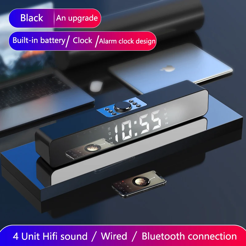 Computer Speaker Audio Desktop Subwoofer Portable Usb Wireless Bluetooth 5.0 Mini Bar Speaker for PC Laptop Mobile Phone Tablet
Computer Speaker Audio Desktop Subwoofer Portable Usb Wireless Bluetooth 5.0 Mini Bar Speaker for PC Laptop Mobile Phone Tablet