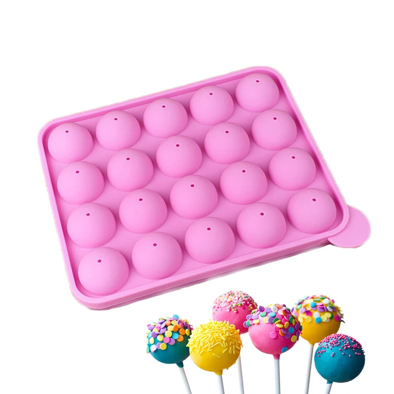 Silicone Lollipop Pop DIY Mold Candy Chocolate Mousse Cookie Baking Tools Free 20CS Stick Tray Bakeware Accessories
Silicone Lollipop Pop DIY Mold Candy Chocolate Mousse Cookie Baking Tools Free 20CS Stick Tray Bakeware Accessories