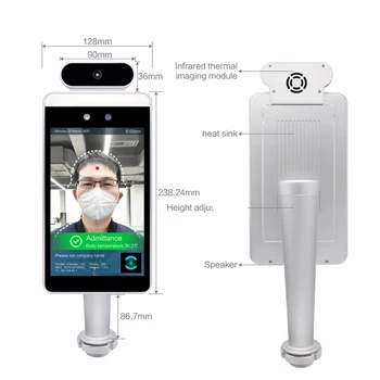 8 inch AI Human body face temperature measurement camera color face recognition
8 inch AI Human body face temperature measurement camera color face recognition
