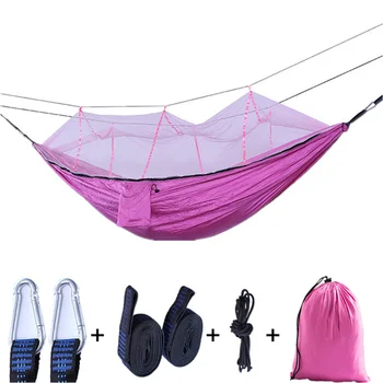 1-2 Person Portable Outdoor Camping Hammock with Mosquito Net High Strength Hanging Bed Hunting Garden Swing Sleeping Bed
1-2 Person Portable Outdoor Camping Hammock with Mosquito Net High Strength Hanging Bed Hunting Garden Swing Sleeping Bed