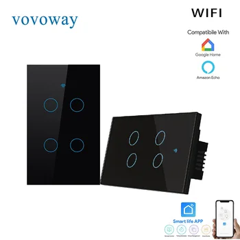 US WIFI smart touch switch APP smart life tuya remote control support Alexa voice control AC110V 220V glass panel light switch
US WIFI smart touch switch APP smart life tuya remote control support Alexa voice control AC110V 220V glass panel light switch