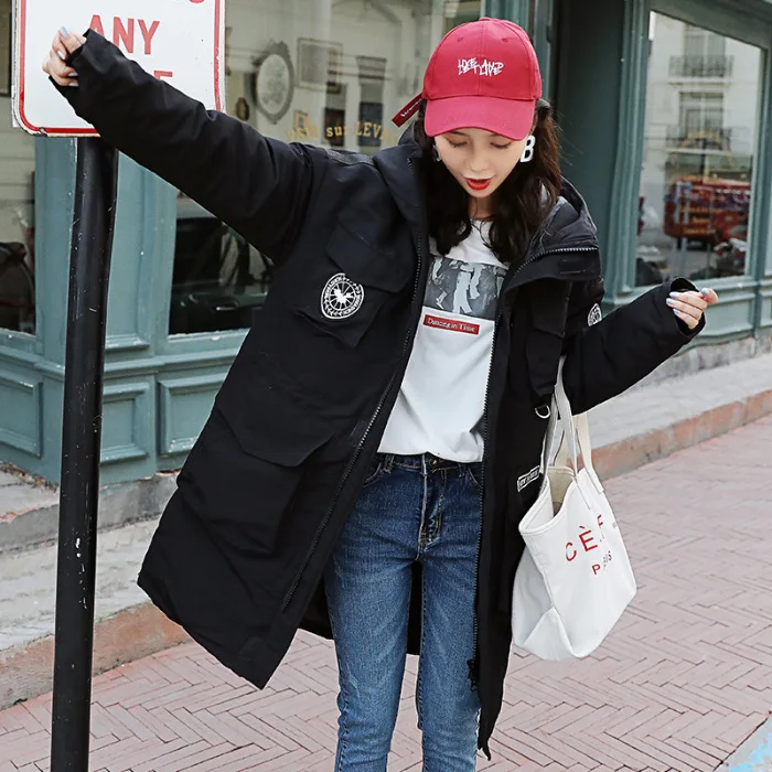 Main Push by Nalini 2019 New Style down Jacket Celebrity Style Couples Workwear Thick Mid-length Hooded Women's Cotton outside
Main Push by Nalini 2019 New Style down Jacket Celebrity Style Couples Workwear Thick Mid-length Hooded Women's Cotton outside