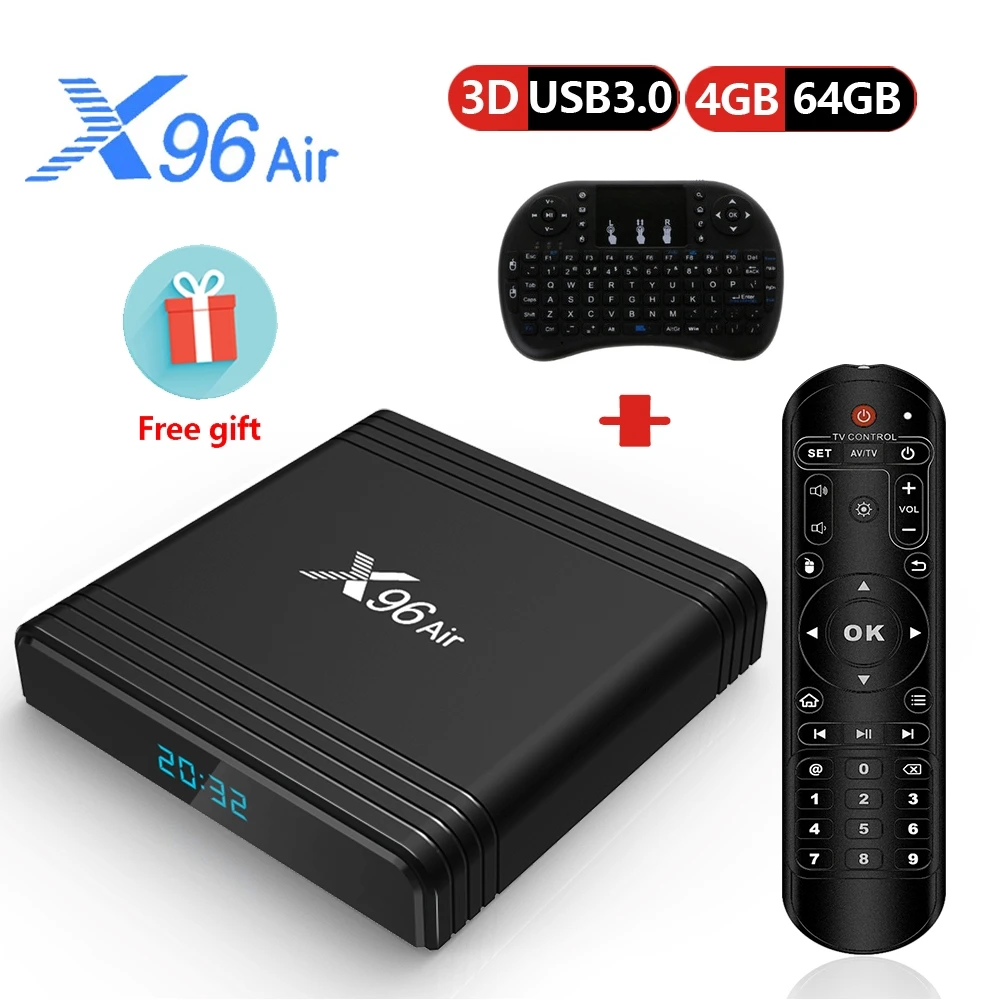 Amlogic S905X3 X96Air Android 9.0 TV Box QuadCore 2.4&5G Dual Wifi BT Support 8K Media Player X96 4GB Ram 64GB Rom
Amlogic S905X3 X96Air Android 9.0 TV Box QuadCore 2.4&5G Dual Wifi BT Support 8K Media Player X96 4GB Ram 64GB Rom