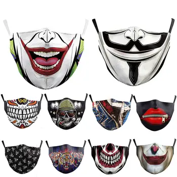 Adult Unisex Reusable Washable Face Mask Halloween Print Half Face Mouth Mark Mask for Face Man Anti-dust
Adult Unisex Reusable Washable Face Mask Halloween Print Half Face Mouth Mark Mask for Face Man Anti-dust