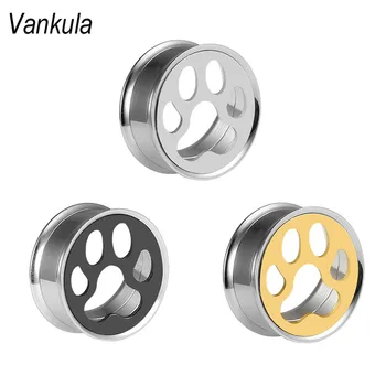 Vankula Piercing stainless steel ear plugs double flared ear tunnel dog paw body jewelry ear gauges wholesale
Vankula Piercing stainless steel ear plugs double flared ear tunnel dog paw body jewelry ear gauges wholesale