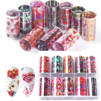 10 Rolls/Box Flowers Nail Art Foils Decals Heart Valentine Letters Decorations Nail Transfer Sticker Adhesive Wraps Film TRXKH83
10 Rolls/Box Flowers Nail Art Foils Decals Heart Valentine Letters Decorations Nail Transfer Sticker Adhesive Wraps Film TRXKH83