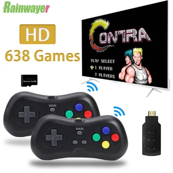 2.4G Tv Video Game Controller Game Portable Game Console Handheld Game Players Build In 638 Classic Retro Games HDMI Output