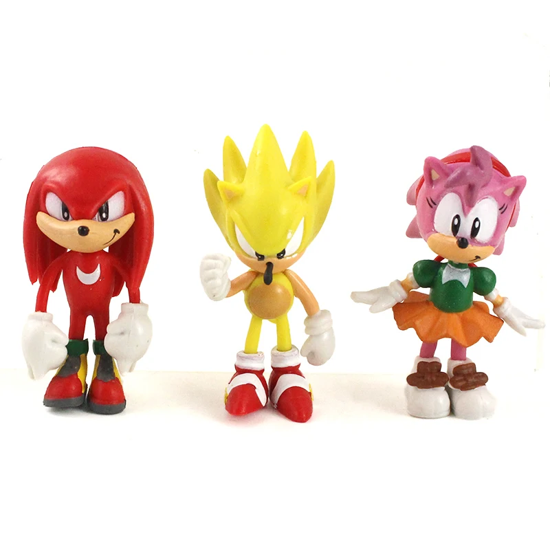 5-7cm 6pcs/set Sonic Boom Rare Dr Eggman Shadow Tails Characters PVC Sonic Action Figures Model Toy gifts for children