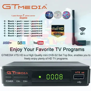 Ricevitore Satellitare DVB-S2 V7S Full HD 1080P + USB WIFI + 1 Anno Clines CCCAM Aggiornamento freesat V7 Recettore Sat TV Box 
Ricevitore Satellitare DVB-S2 V7S Full HD 1080P + USB WIFI + 1 Anno Clines CCCAM Aggiornamento freesat V7 Recettore Sat TV Box