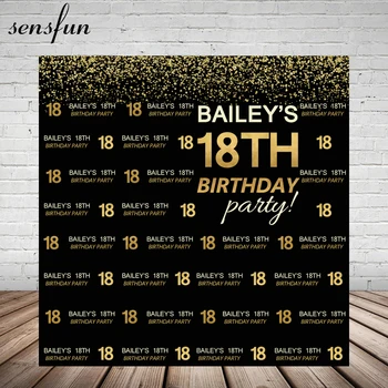 Sensfun Black Gold Bokeh Happy 18 Birthday Children Birthday Custom Photography Studio Backgrounds Backdrops Vinyl Custom
Sensfun Black Gold Bokeh Happy 18 Birthday Children Birthday Custom Photography Studio Backgrounds Backdrops Vinyl Custom