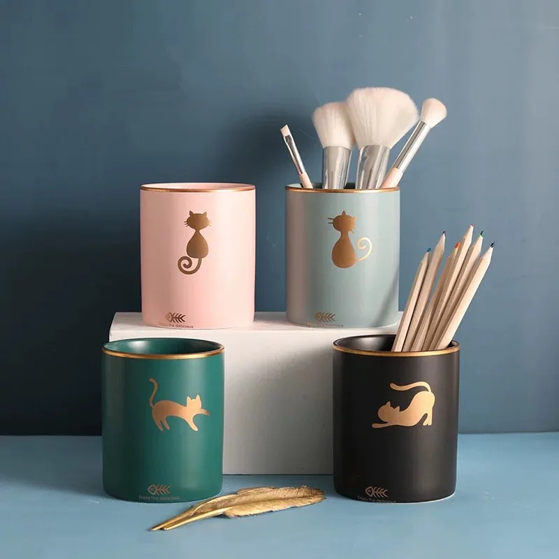 Ceramic Desktop Makeup Brush Storage Bottle Box Pen Scissors Organizer Jewelry Nail Polish Pen Makeup Brushes Kit Container Tool
Ceramic Desktop Makeup Brush Storage Bottle Box Pen Scissors Organizer Jewelry Nail Polish Pen Makeup Brushes Kit Container Tool