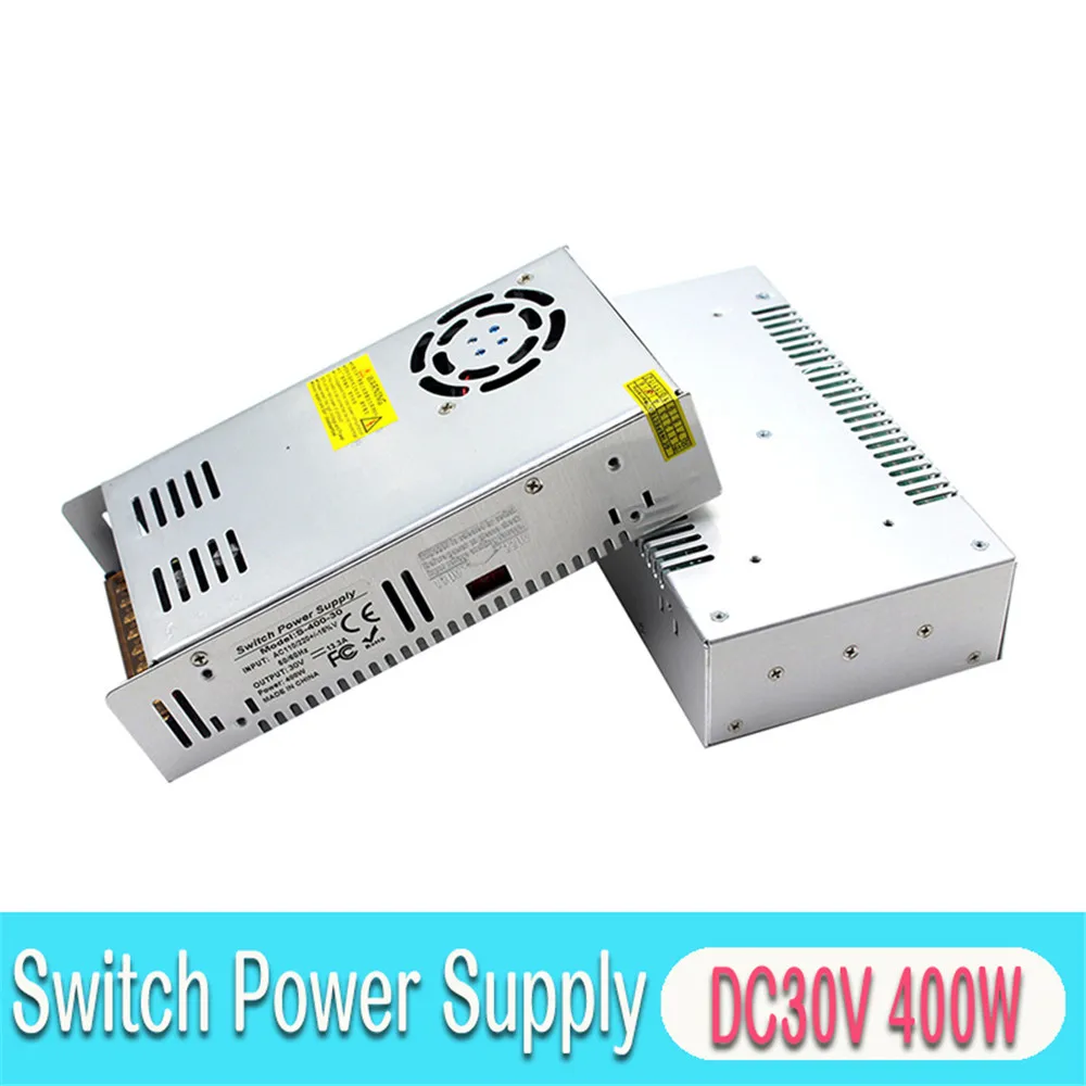 Universal 30V 13.3A 400W Regulated Switching Power Supply Driver Transformer 110V 220V AC TO DC30V SMPS for Lighting CNC CCTV
Universal 30V 13.3A 400W Regulated Switching Power Supply Driver Transformer 110V 220V AC TO DC30V SMPS for Lighting CNC CCTV